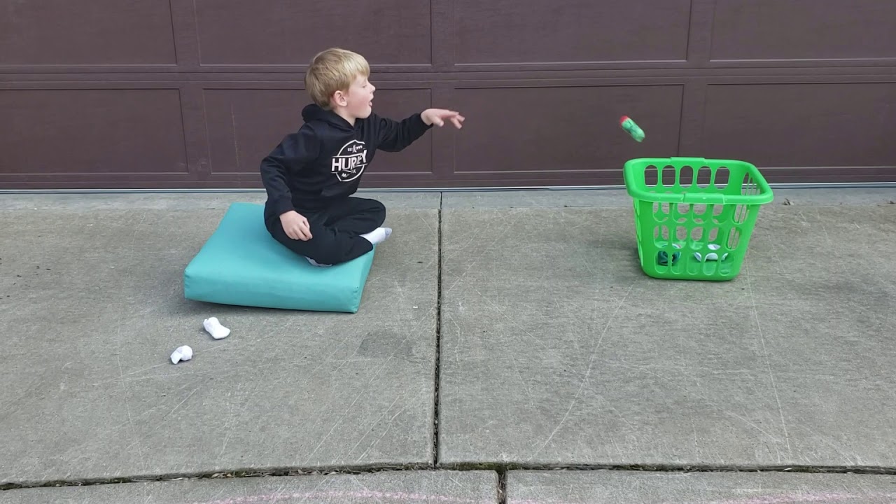 Seated Sock Toss