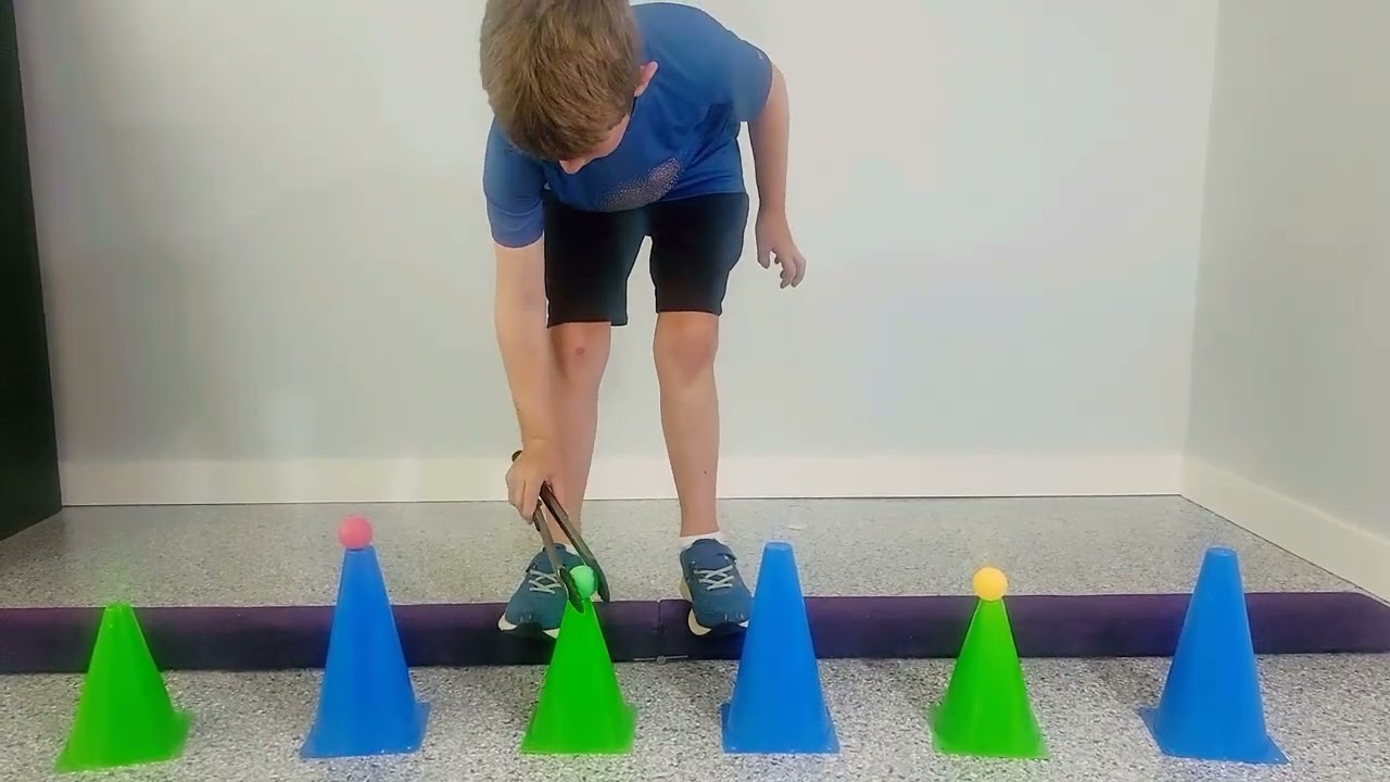 Balance Beam Ping Pong Tongs Cone Transfer