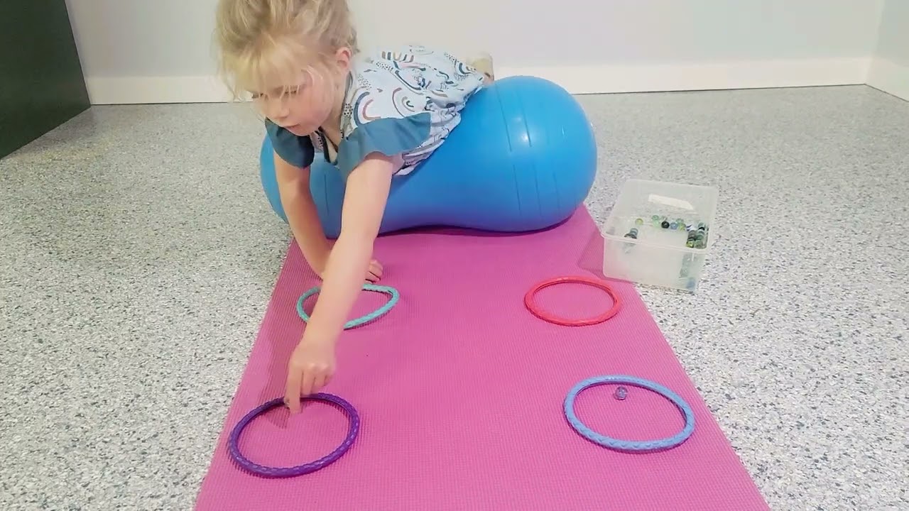 Stability Ball Marble Transfer