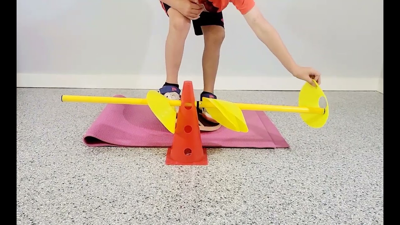 Balance Board Cone Shuffle
