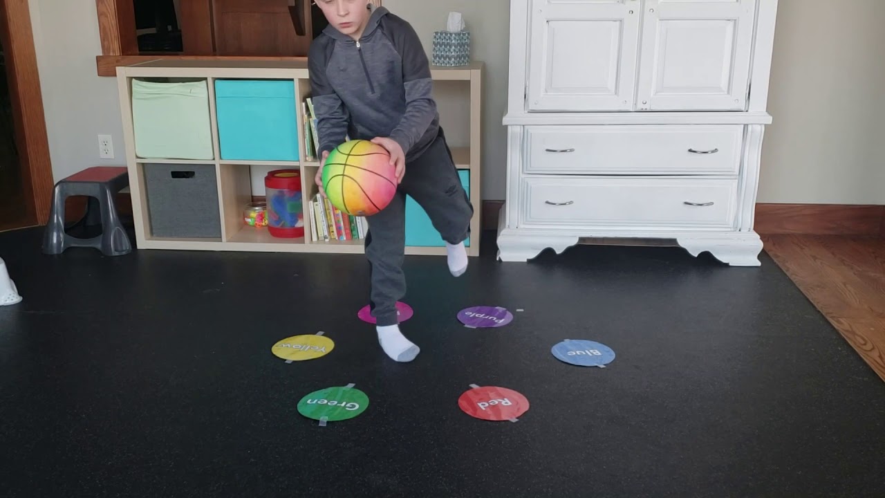 Single Foot Balance Ball Bounce Color Spot