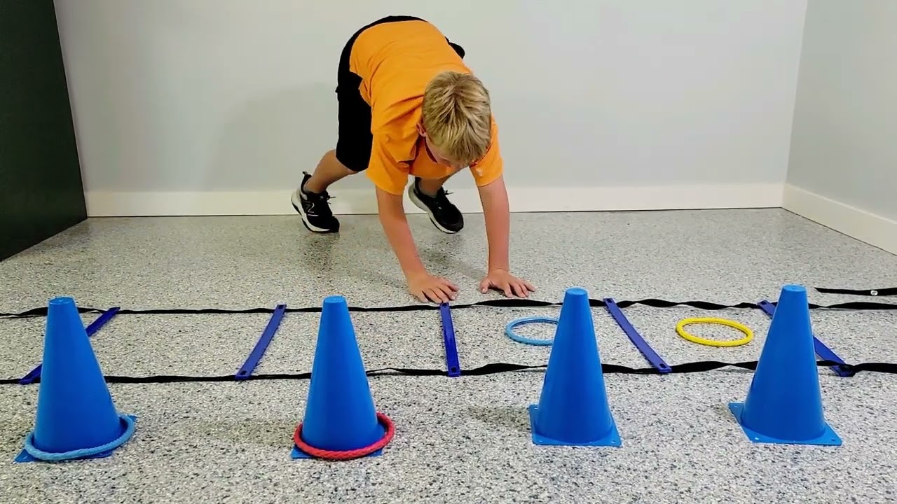 Bear Walk Agility Rings on Cones