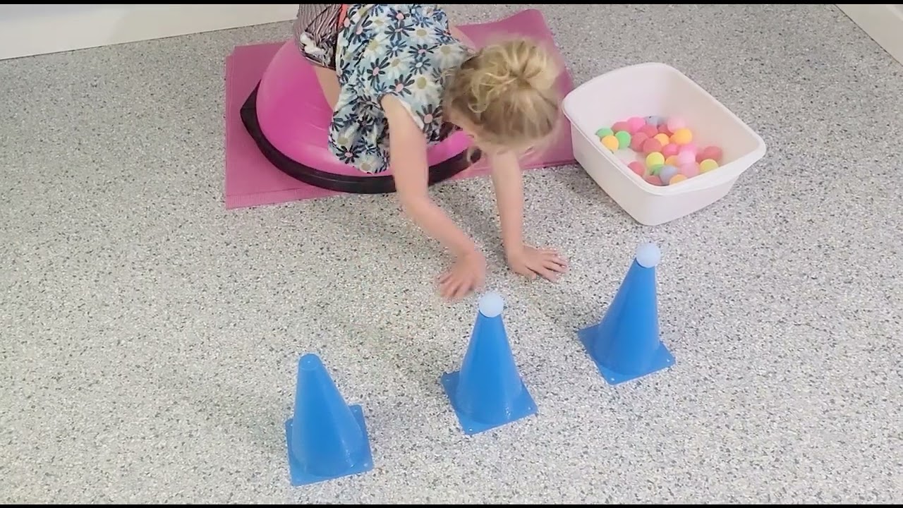 Bosu Ping Pong Walk Out Placement