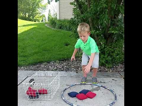 Bean Bag Squat Pick-Up