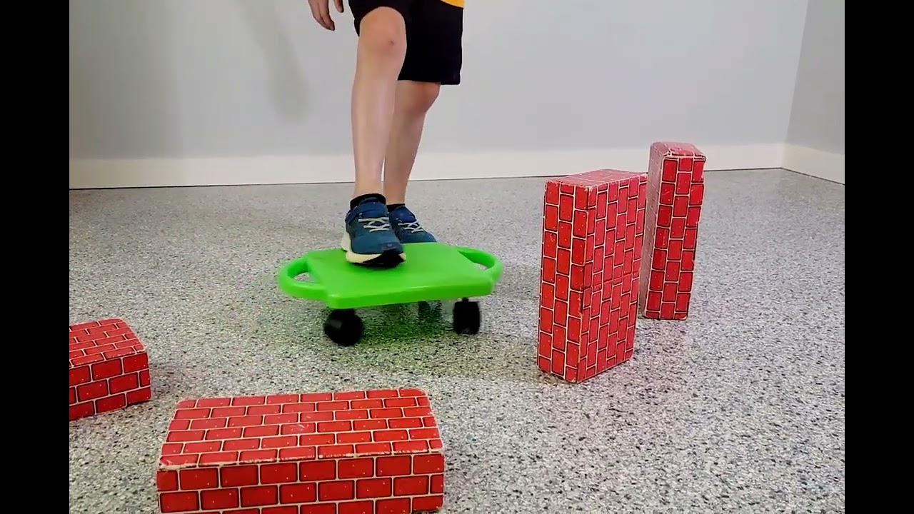 Scooter Board Block Knock Down