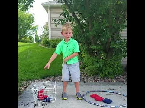 Bean Bag Squat Cross Over Pick Up