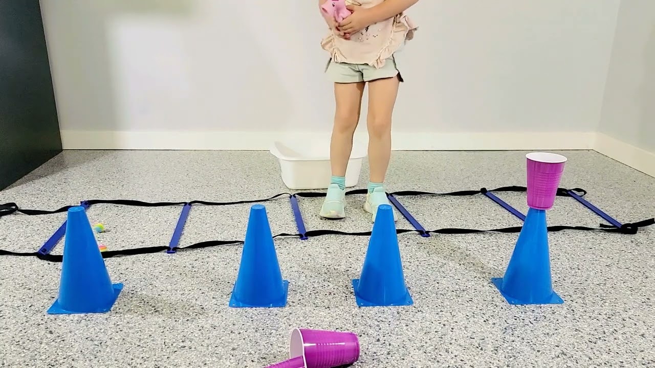 Agility Ladder Jumping Popper Cup Knock Down