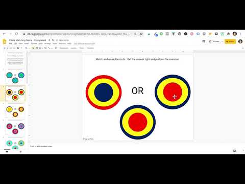 Visual Discrimination Gross Motor Game   Google Slides