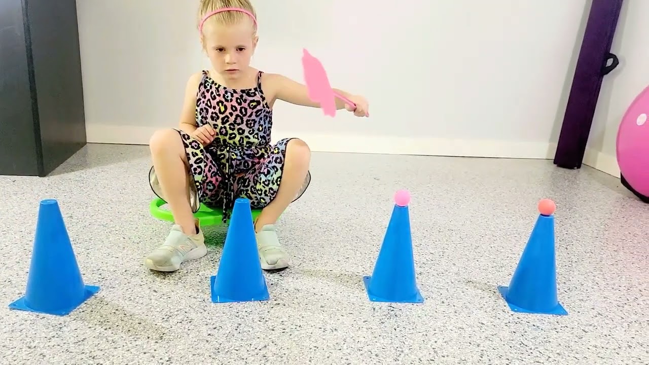 Seated Scooter Board Ping Pong Swat
