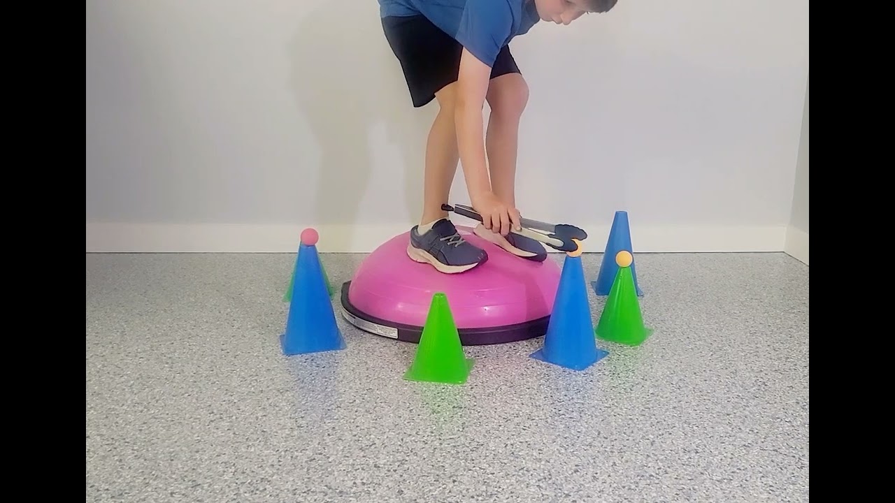 Bosu Ping Pong Cone Transfer with Tongs