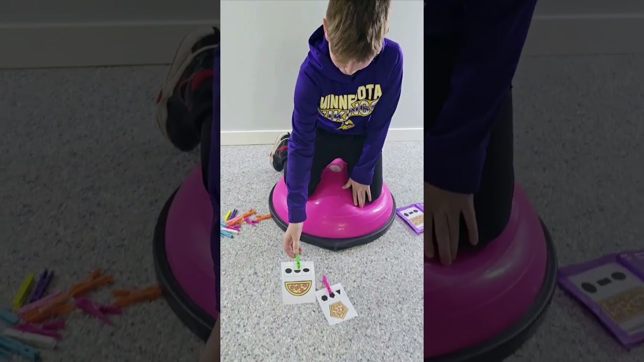 Pizza Clip Card Stability Motor Skills Activity