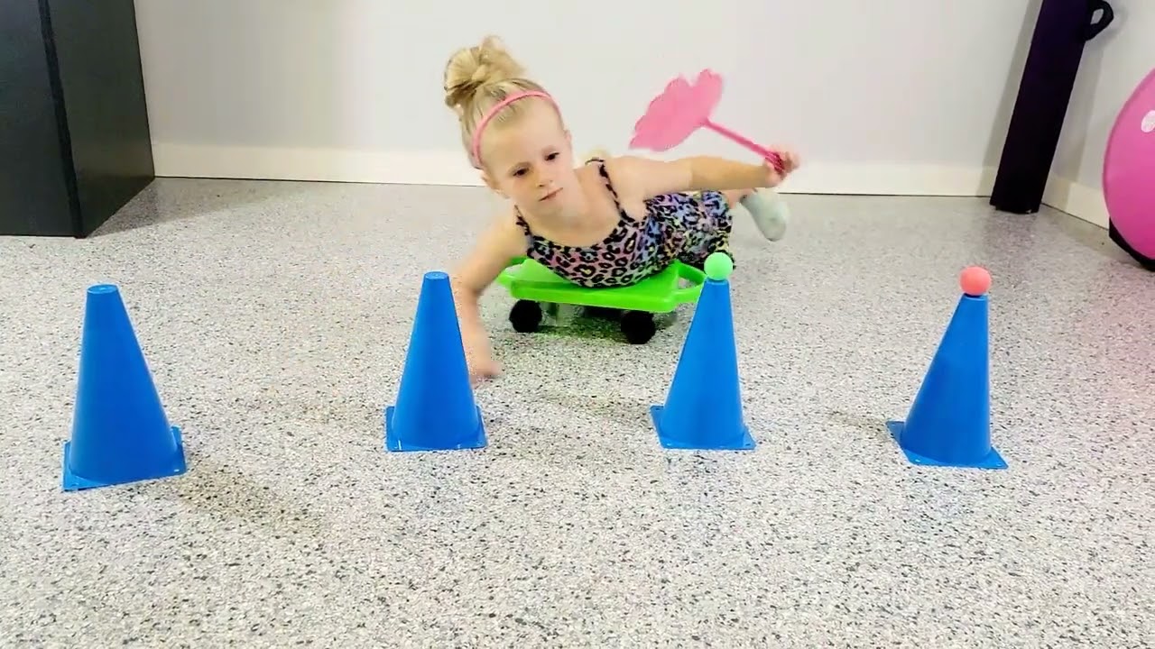 Prone Scooter Board Ping Pong Swat
