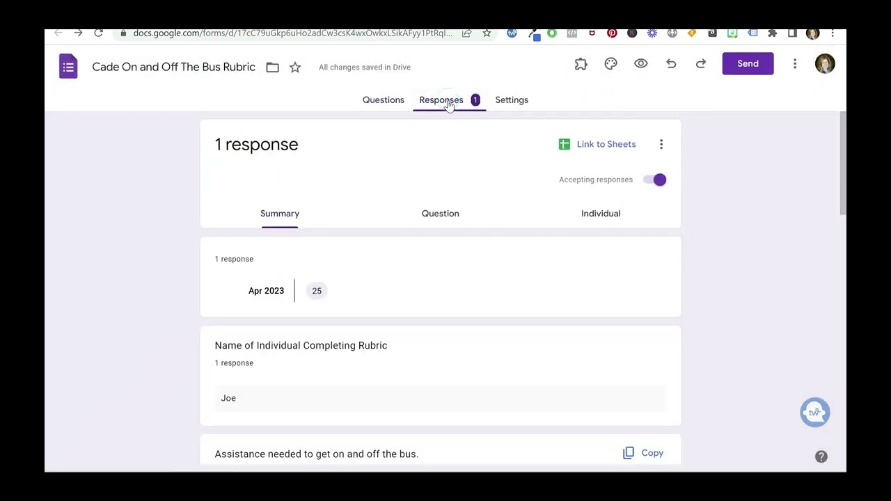Google Forms For Rubrics