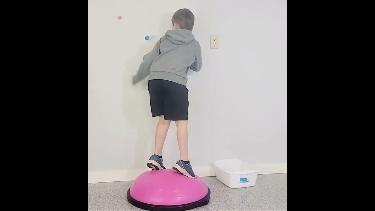 Vertical Surface Squigz and Bosu Ball