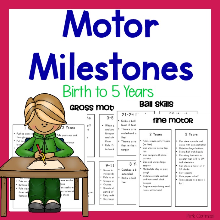 Motor Milestones - Jumping - Pink Oatmeal