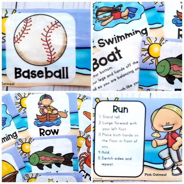 Check out these fun summer yoga cards and printables! Kids will love these poses that will challenge them to keep moving. Great brain breaks for the classroom. Children will love these activities to get them thinking summer.