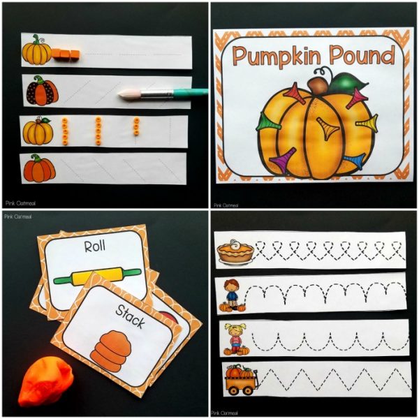 Pumpkin themed preschool fine motor activities! Fun for a pumpkin theme for occupational therapy, preschool, and kindergarten fine motor work. Great for the classroom, morning work, or occupational therapy intervention. Perfect for fine motor work in the fall!