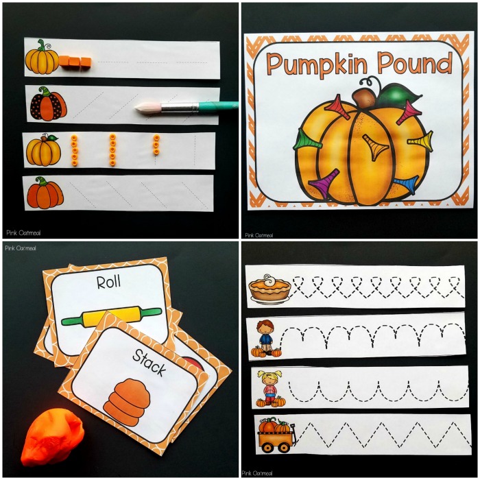 Pumpkin themed preschool fine motor activities! Fun for a pumpkin theme for occupational therapy, preschool, and kindergarten fine motor work. Great for the classroom, morning work, or occupational therapy intervention. Perfect for fine motor work in the fall! 