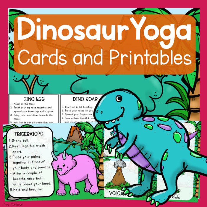 Dinosaur Gross Motor and Brain Break Ideas - Pink Oatmeal