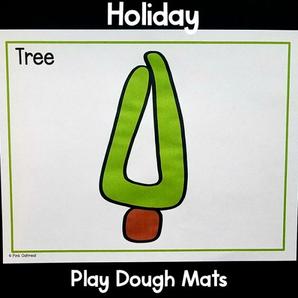 Christmas Fine Motor Activities Play Dough Mats