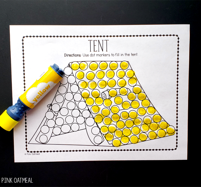 Camping Fine Motor -Dot Markers