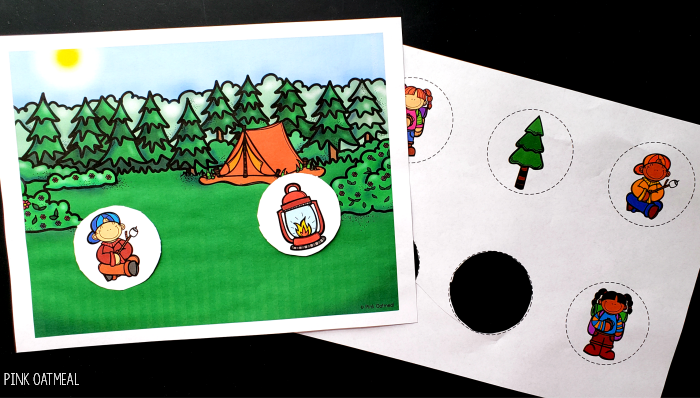 Camping Fine Motor Activities - Scissors Practice