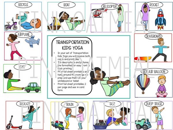 Transportation Yoga - Clip Art Kids - Image 3