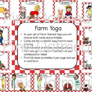 Farm Yoga - Clip Art Kids - Pink Oatmeal Shop