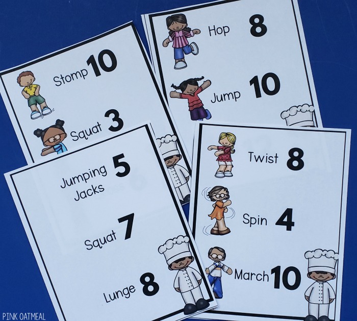 Exercise Cards For Kids