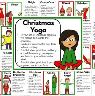 Christmas Yoga and Printables - Clip Art Kids - Pink Oatmeal Shop