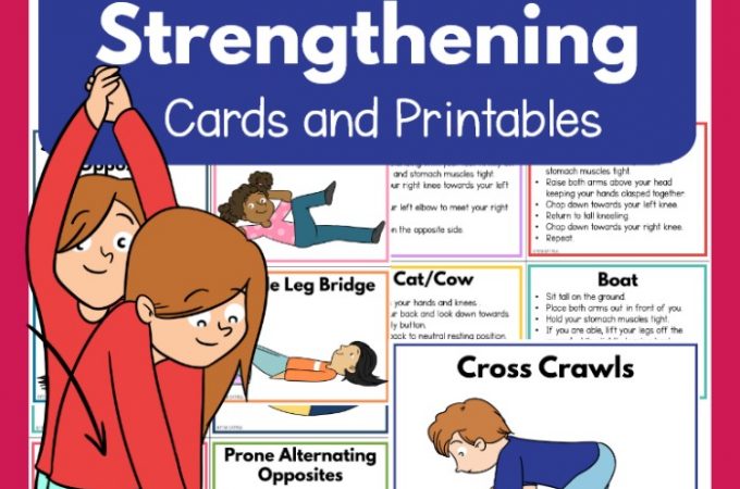 Core strengthening cards and printables for kids