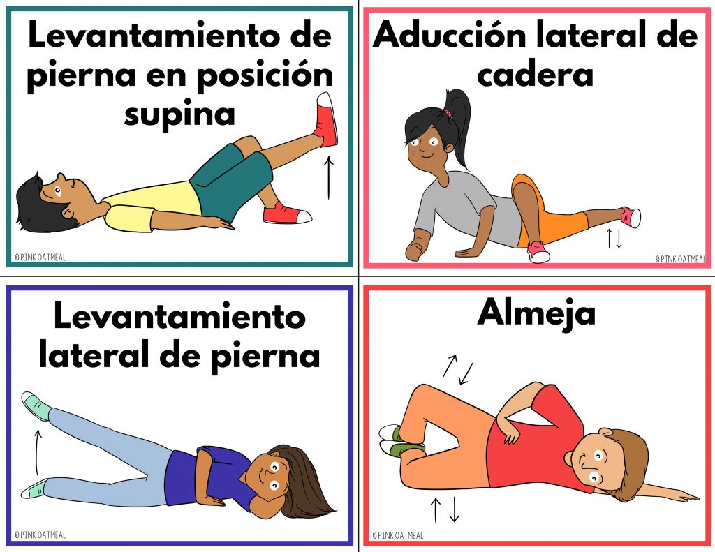 Lower Extremity Strengthening Cards and Printables For Kids Spanish