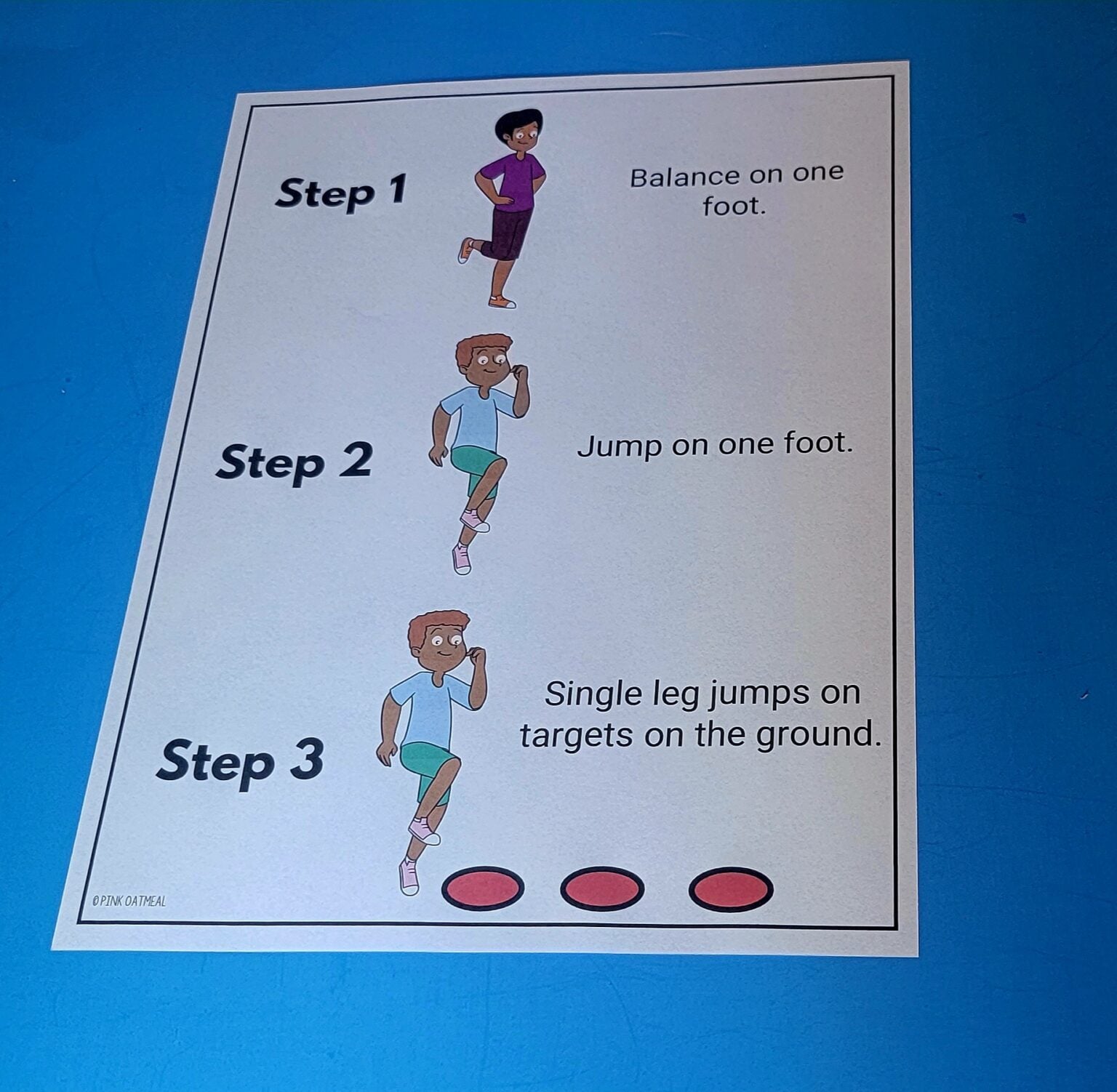 Jumping and Trampoline Task Cards - Pink Oatmeal Shop