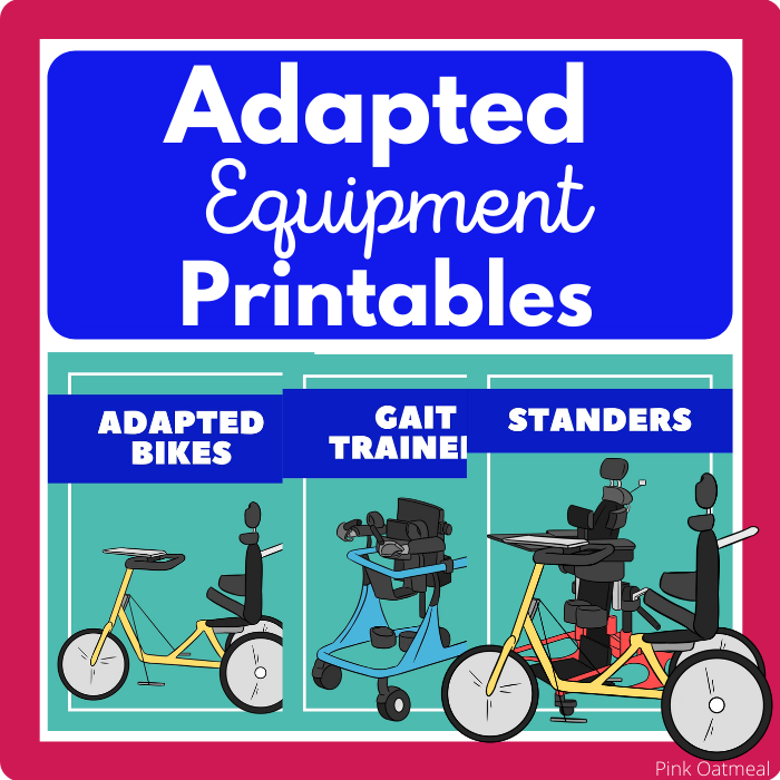 Adapted Equipment Printables Pink Oatmeal Shop