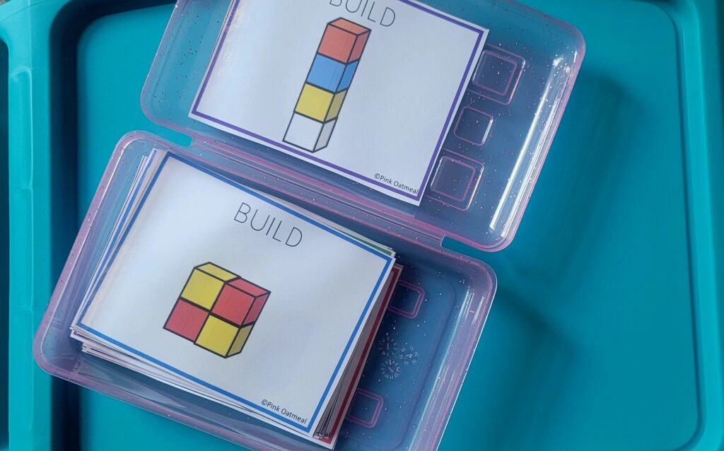 3D Building Blocks Task Cards - Pink Oatmeal Shop