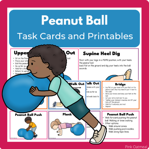 Peanut Ball Task Cards and Printables for Kids