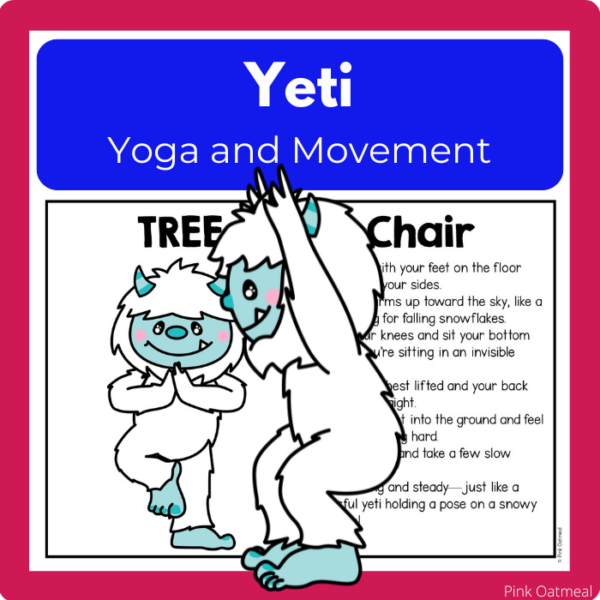 Yeti Yoga and Movement Printables