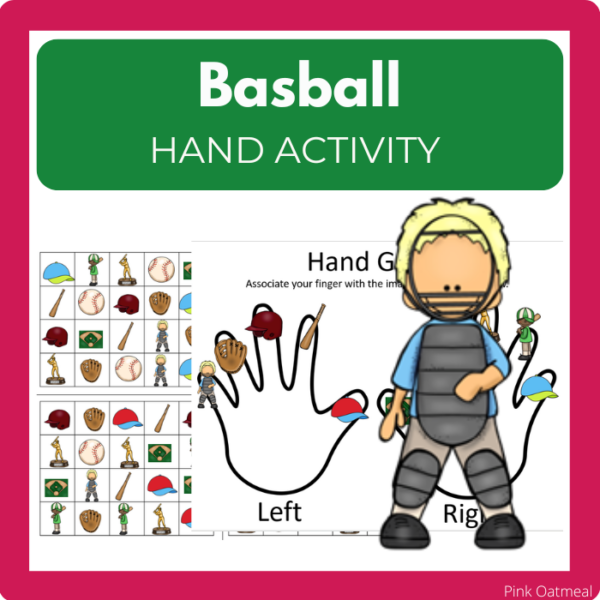 Baseball Hands Visual and Fine Motor Activity
