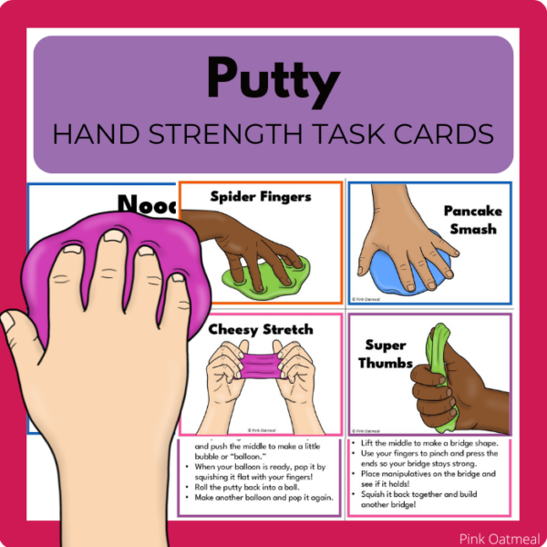 Putty Hand Strengthening Task Cards and Printables