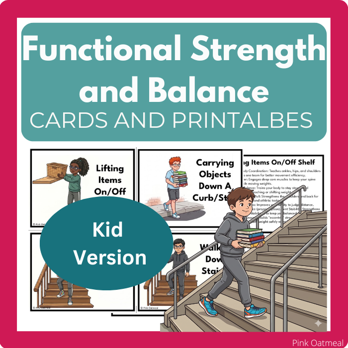 Functional Strength and Balance Cards and Printables-Kid Version