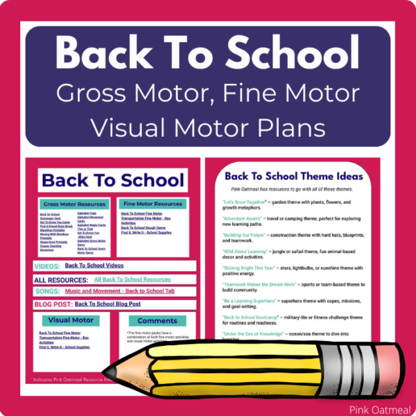 Back To School Week Plan