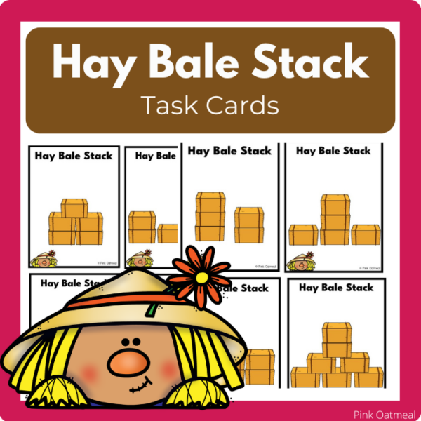Hay Bale Stack Task Cards