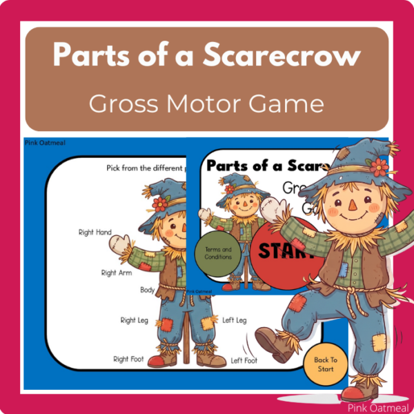 Parts of a Scarecrow Gross Motor Digital Game