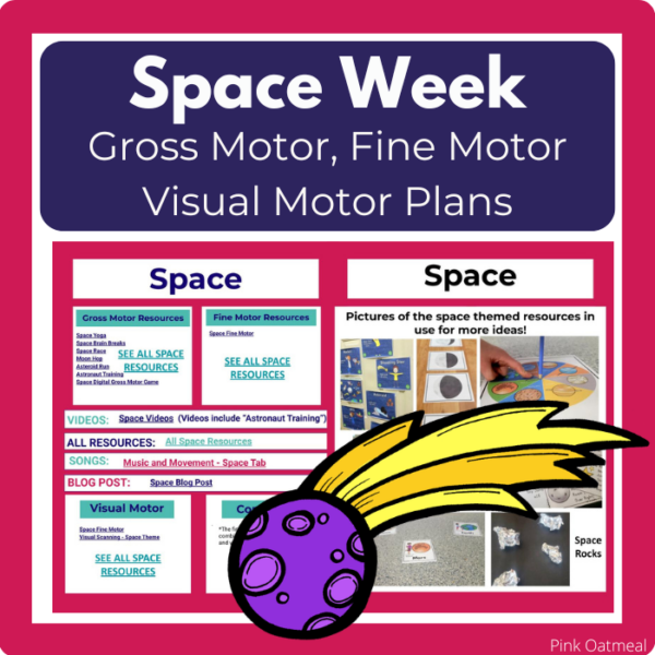 Space Themed Weekly Lesson Plan