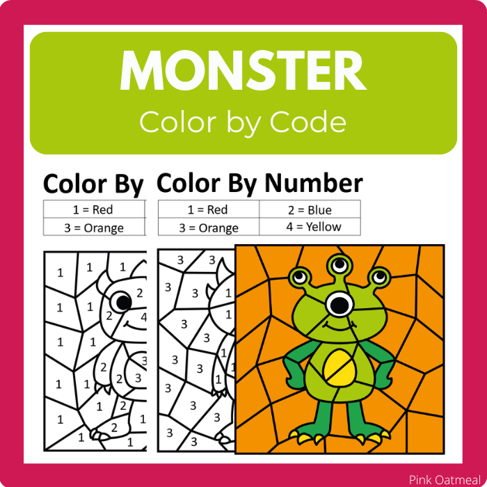 Monster Color By Number
