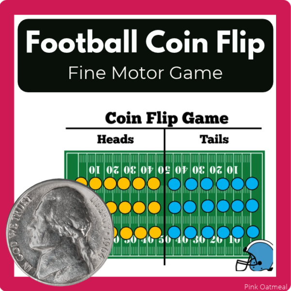 Football Coin Flip Fine Motor Game