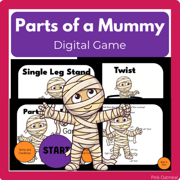 Parts of a Mummy Gross Motor Digital Game