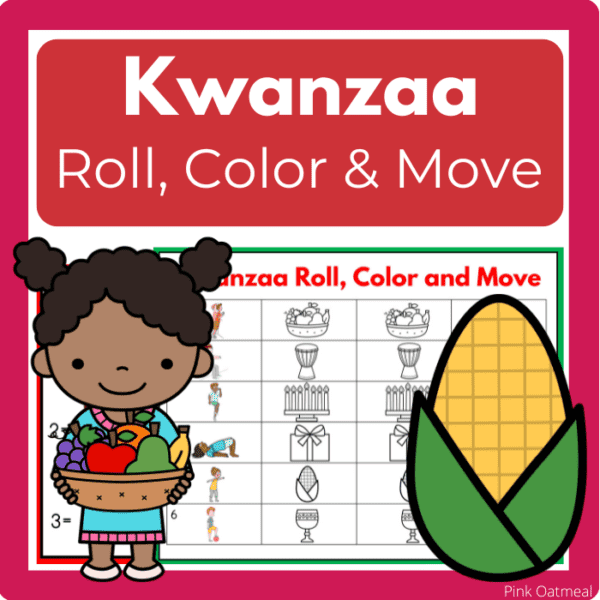 Kwanzaa Roll, Color, and Move