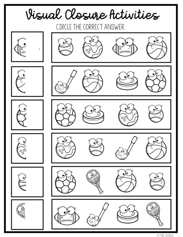 Visual Closure Activity Sheets - Image 3