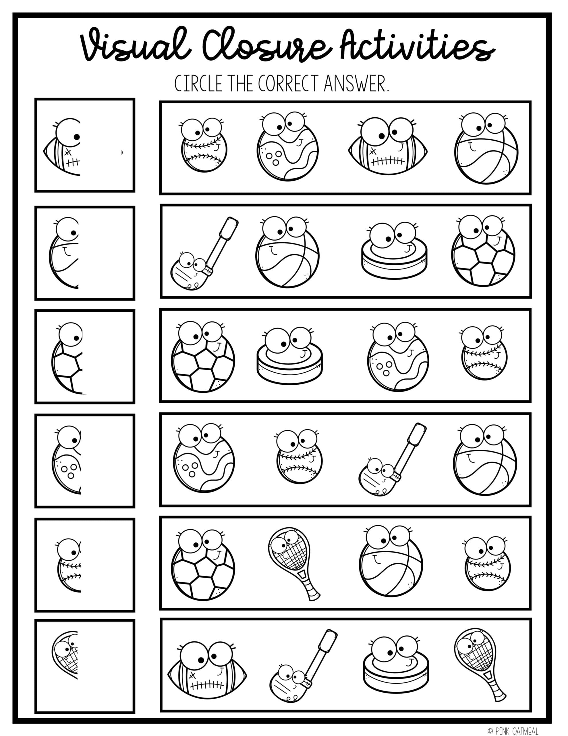 Visual Closure Activity Sheets - Image 3